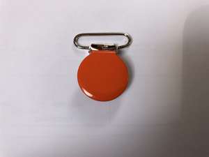 Sele clips - rund og i orange, 25 mm